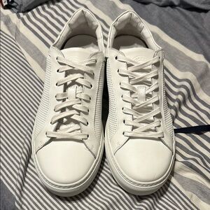 Johnston & Murphy White Leather Men's Sneakers